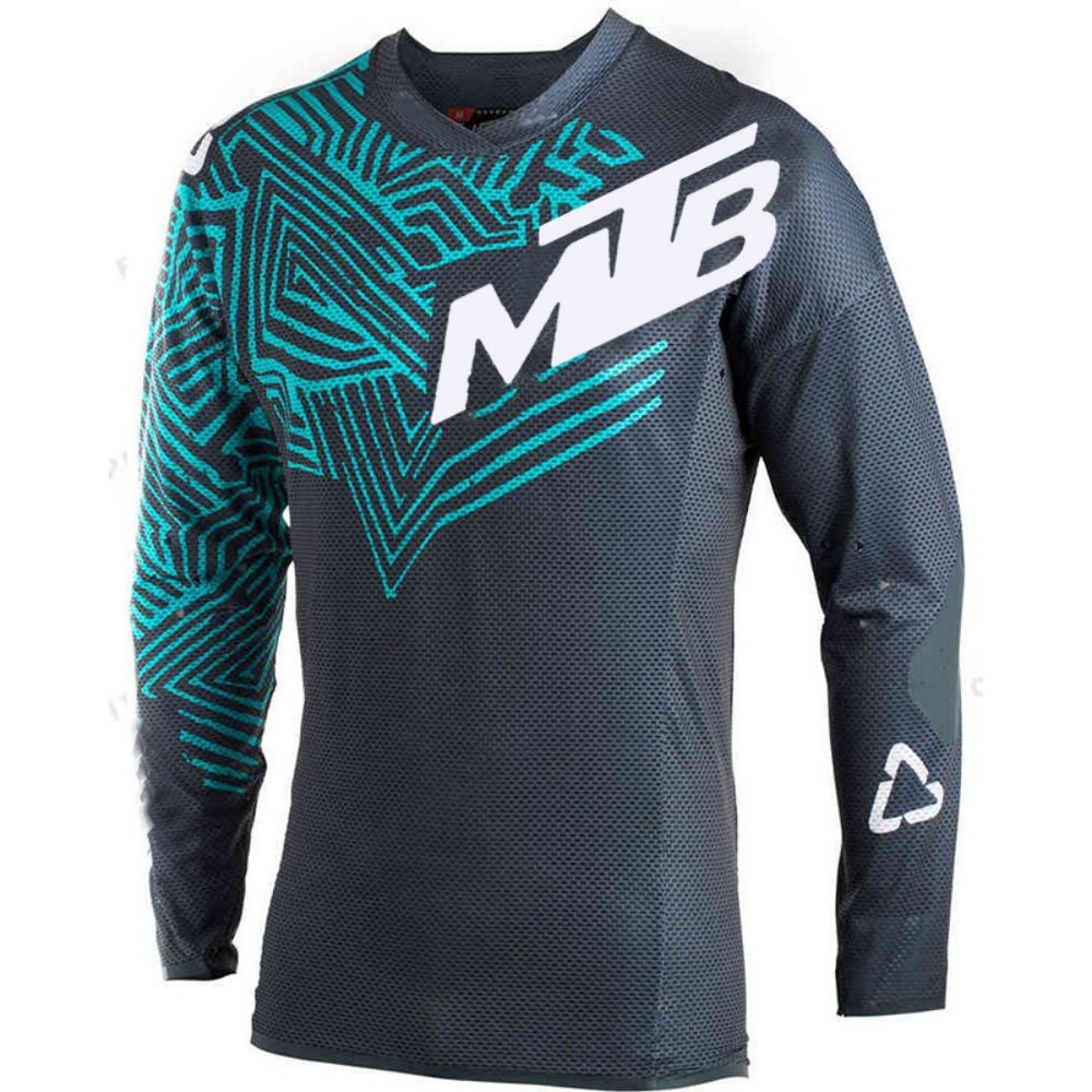 Riding Gear - アウトドアサイクリング長袖トップス MTB プリント通気性メッシュマウンテンバイクジャージユニセックスライディングギア