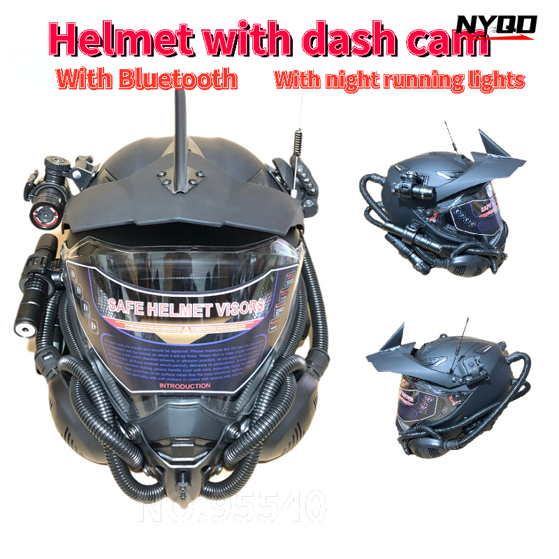 ラリー-オートバイのヘルメット,フルヘルメット,Blueto - Full Face Motorcycle Helmet With Bluetooth のレビューと価格