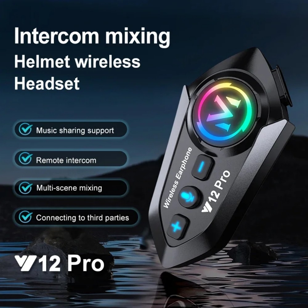 バイク用ヘルメットインターコムヘッドセット 1個または2個セ - Universal Motorcycle Helmet Intercom Headset のレビューと価格