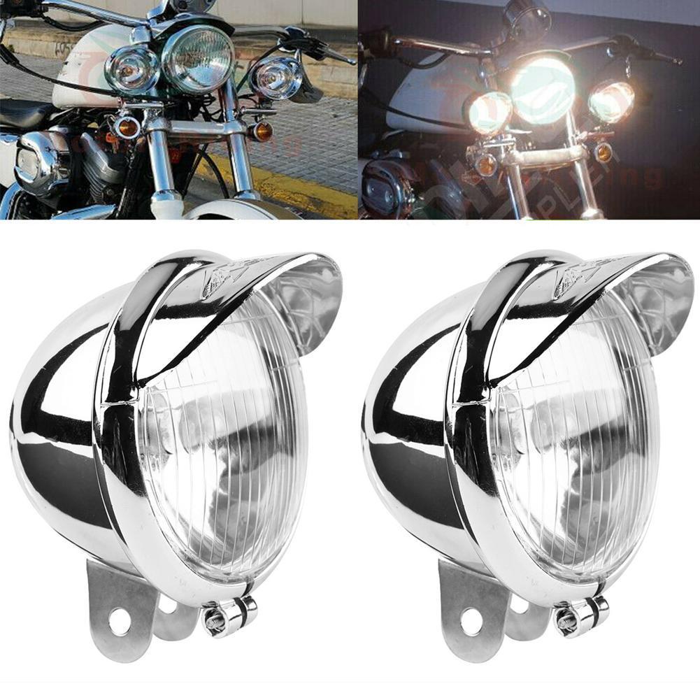 クロームユニバーサルオートバイフォグランプヘッドライトランプ - Universal Motorcycle Led Headlight Projector のレビューと価格
