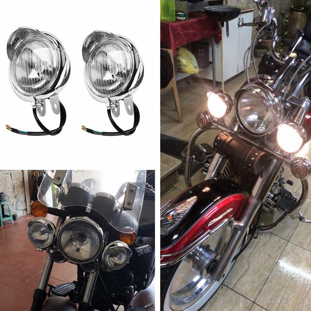 クロームユニバーサルオートバイフォグランプヘッドライトランプ - Universal Motorcycle Led Headlight Projector のレビューと価格