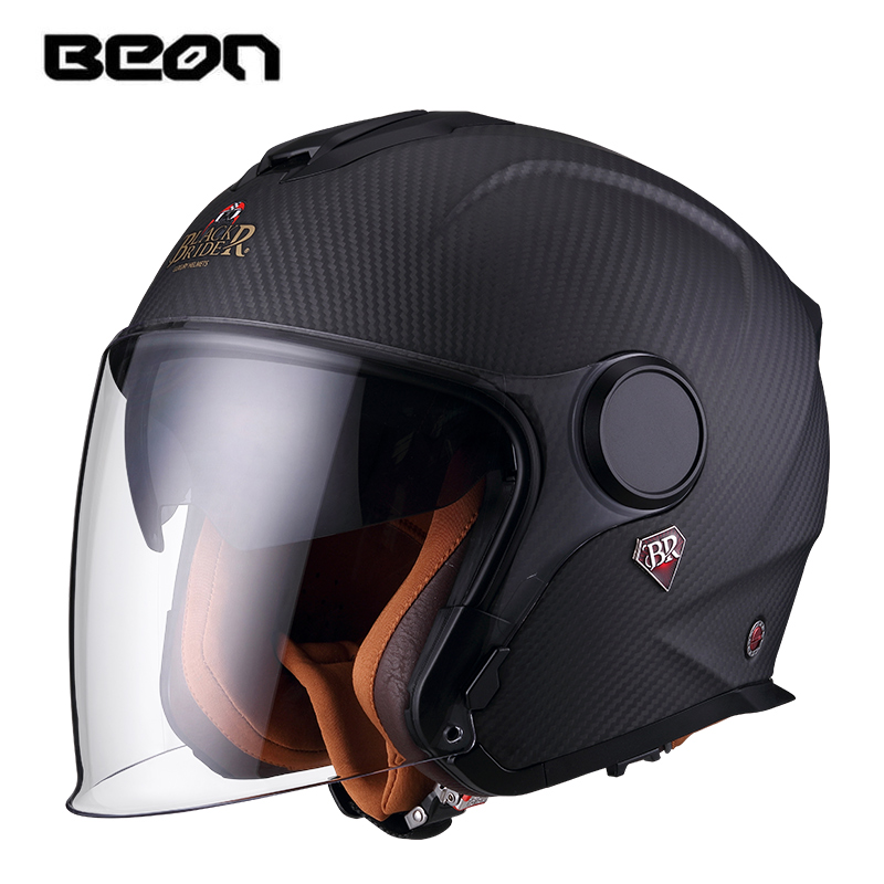 BEON BR23 カーボンファイバー 3/4 オープンフェ - Carbon Fiber Lightweight Motorcycle Helmet のレビューと価格