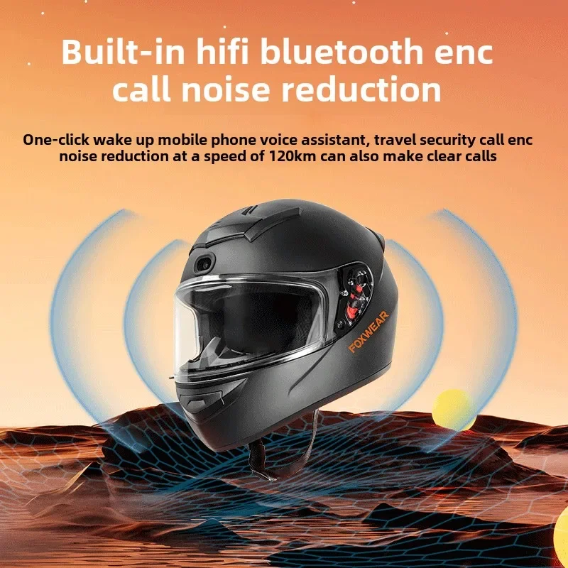 男性と女性のためのカメラとBluetoothヘッドセットを備 - Full Face Motorcycle Helmet With Bluetooth のレビューと価格