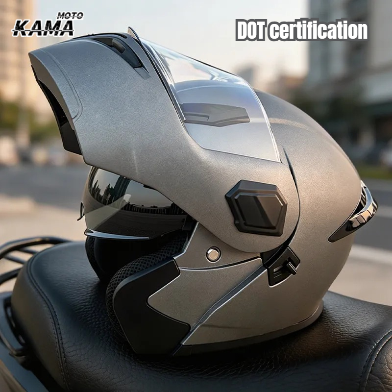 フリップアップ式モジュラーバイクヘルメット、男女兼用、フルフ - Modular Flip Up Motorcycle Helmet Dot Approved のレビューと価格