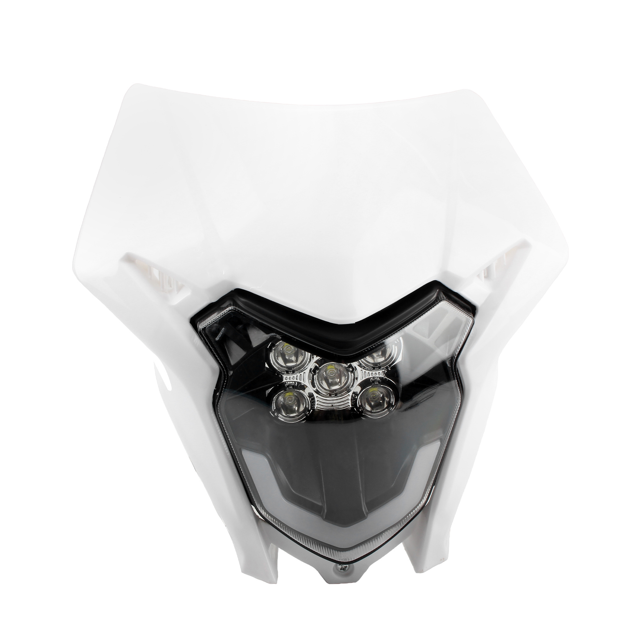オートバイ LED ヘッドライトユニバーサルヘッドランプホン - Universal Motorcycle Led Headlight Projector のレビューと価格